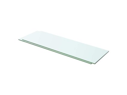 Policové desky 2 ks sklo čiré 60 x 15 cm 3051563