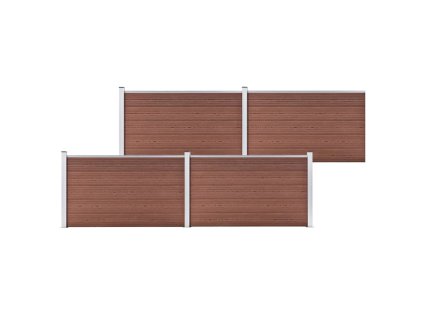 Zahradní plot WPC 699 x 106 cm hnědý 3053245