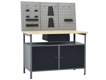 Pracovní stůl se třemi nástěnnými panely 3053427