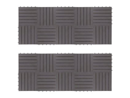 Terasové dlaždice 20 ks šedé 30 x 30 cm masivní akáciové dřevo 3054432