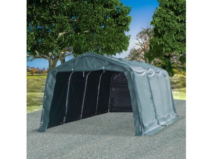 Mobilní přístřešek pro zvířata PVC 550 g/m² 3,3x6,4m tm. zelený 3055649