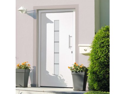 Vchodové dveře hliník a PVC bílé 110 x 210 cm 3056808