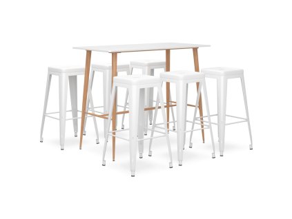 7dílný barový set bílý 3057444