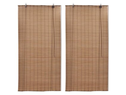 Zatemňovací rolety z bambusu 2 ks hnědé 120 x 220 cm 3057520
