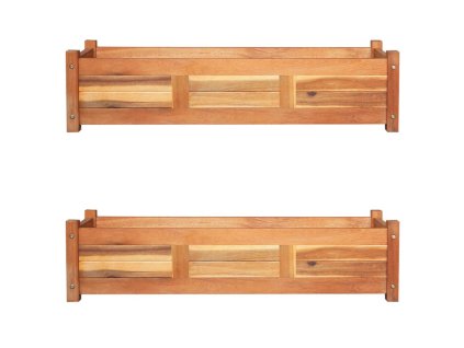 Vyvýšené záhony 2 ks akáciové dřevo 100 x 30 x 25 cm 3057522