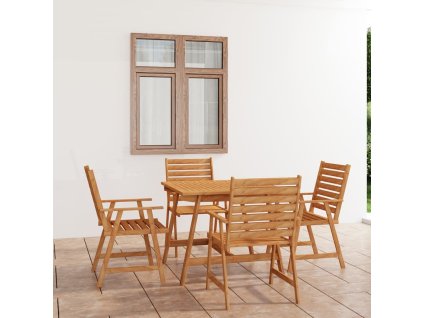 5dílný zahradní jídelní set masivní akáciové dřevo 3057843