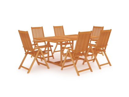 7dílný zahradní jídelní set masivní teakové dřevo 3059540