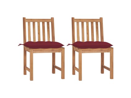 Zahradní židle s poduškami 2 ks masivní teak 3062940