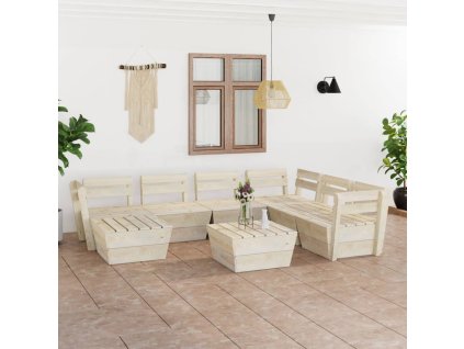 8dílná zahradní sedací souprava z palet impregnovaný smrk 3063729