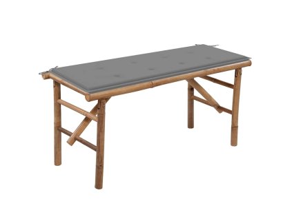 Skládací zahradní lavice s poduškou 118 cm bambus 3063850