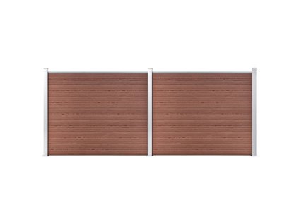 Set plotového dílce WPC 353 x 146 cm hnědý 3070451