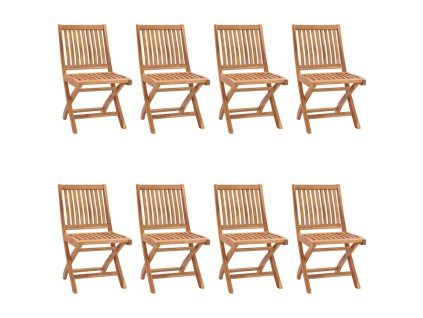 Skládací zahradní židle 8 ks masivní teak 3072806