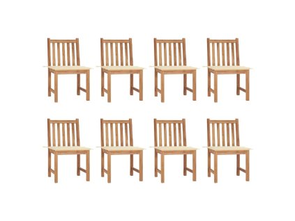 Zahradní židle s poduškami 8 ks masivní teak 3073144