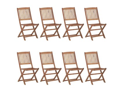 Skládací zahradní židle 8 ks masivní akáciové dřevo 3074939