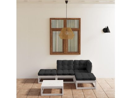 5dílná zahradní sedací souprava s poduškami masivní borovice 3076530