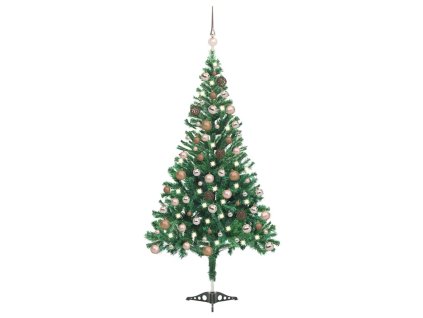 Umělý vánoční stromek s LED a sadou koulí 120 cm 230 větviček 3077573