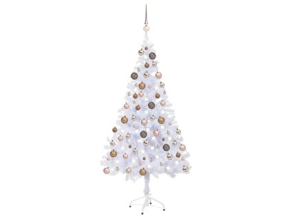 Umělý vánoční stromek s LED a sadou koulí 120 cm 230 větviček 3077578