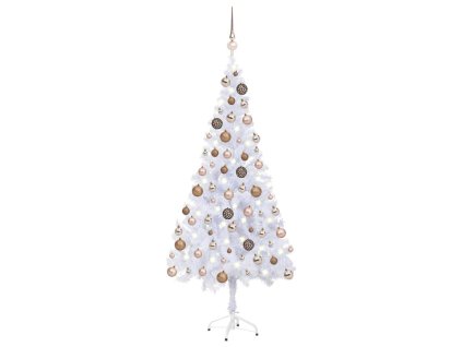 Umělý vánoční stromek s LED a sadou koulí 180 cm 620 větviček 3077580
