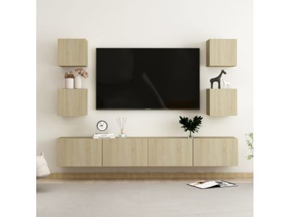 6dílný set TV skříněk dub sonoma kompozitní dřevo 3078978