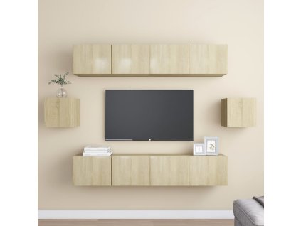 6dílný set TV skříněk dub sonoma kompozitní dřevo 3078998