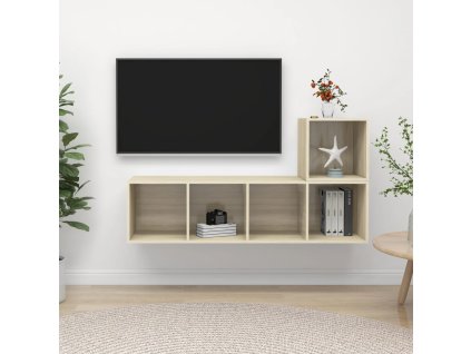 2dílný set TV skříněk dub sonoma dřevotříska 3079802