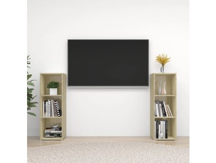 TV skříňky 2 ks dub sonoma 107 x 35 x 37 cm kompozitní dřevo 3079910