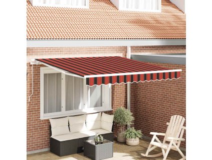 Budsorovatelné zastřešení Oranžová a hnědá 350 x 250 cm textil 3081631