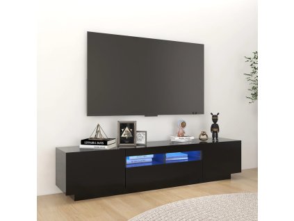 TV skříňka s LED osvětlením černá 180 x 35 x 40 cm 3081898