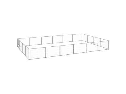 Psí kotec stříbrný 24 m² ocel 3082152