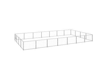 Psí kotec stříbrný 28 m² ocel 3082153