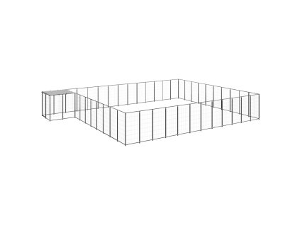 Psí kotec černý 37,51 m² ocel 3082242