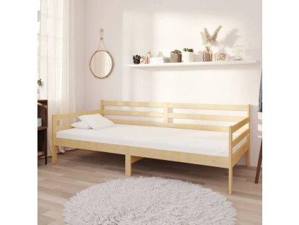Válenda s matrací 90 x 200 cm masivní borové dřevo 3083594