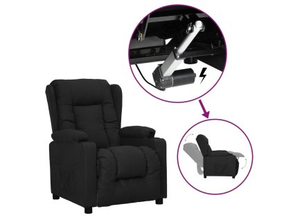 Zvedací křeslo černé textil 3093425