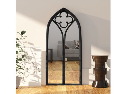 Zrcadlo černé 100 x 45 cm železo do interiéru 3093520