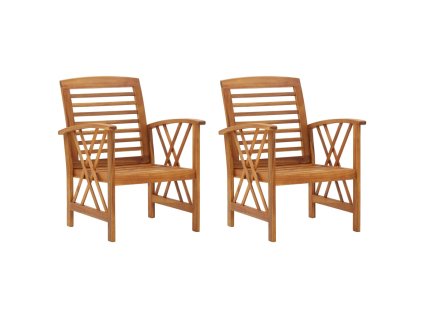Zahradní židle 2 ks masivní akáciové dřevo 310266