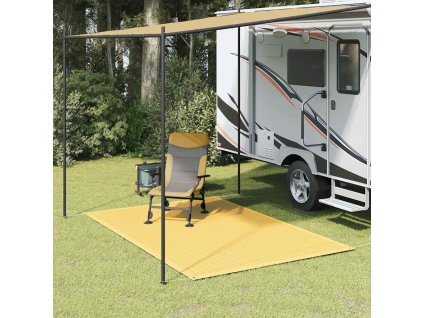 Koberec do stanu béžový 250 x 200 cm HDPE 310759