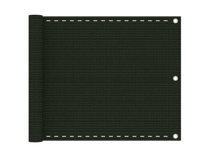 Balkonová zástěna tmavě zelená 75 x 600 cm HDPE 310971