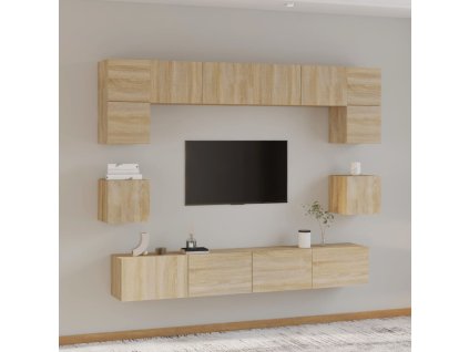 8dílný set TV skříněk dub sonoma kompozitní dřevo 3114416