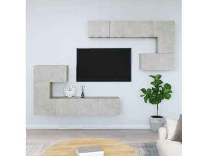 Nástěnná TV skříňka betonově šedá kompozitní dřevo 3114585