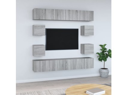 10dílný set TV skříněk šedý sonoma kompozitní dřevo 3120216