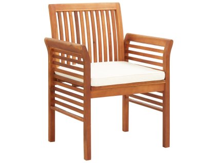 Zahradní jídelní židle s poduškami 4 ks masivní akáciové dřevo 3120450