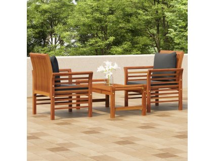 3dílná sada zahradního nábytku s poduškami masivní akácie 3120462