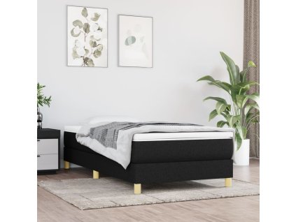 Rám postele bez matrace černý 100 x 200 cm textil 3120592