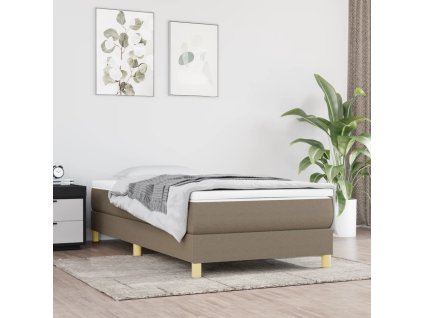 Rám postele bez matrace taupe 100 x 200 cm textil 3120594