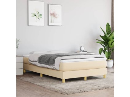 Rám postele bez matrace krémový 120 x 200 cm textil 3120603
