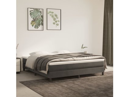 Rám postele bez matrace tmavě šedý 180 x 200 cm samet 3120785