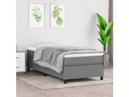 Rám postele bez matrace tmavě šedý 90 x 200 cm textil 3120831
