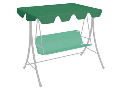 Náhradní stříška na zahradní houpačku zelená 150/130x105/70 cm 312101