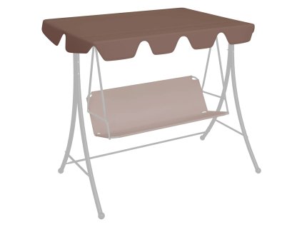 Náhradní stříška na zahradní houpačku hnědá 150/130 x 105/70 cm 312108