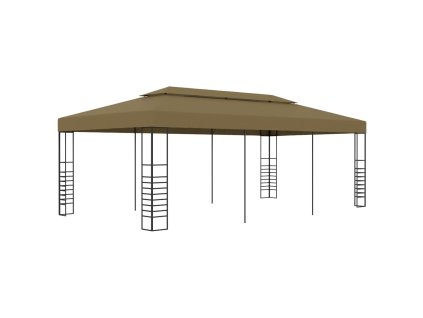 Zahradní altán 6 x 3 x 2,7 m taupe 180 g/m² 312230